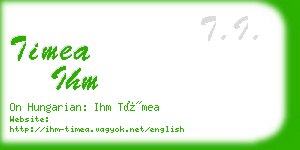 timea ihm business card